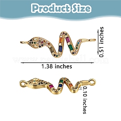 5 pièces connecteurs de liens en laiton micro pavé de zircone cubique&nbsp;ZIRC-SZ0002-80G