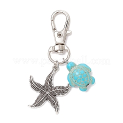 2шт. подвеска из искусственной бирюзы в виде черепахи&nbsp;HJEW-JM02297-01