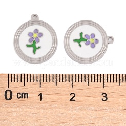 Подвески из нержавеющей стали 304 с эмалью&nbsp;STAS-L022-177B-P