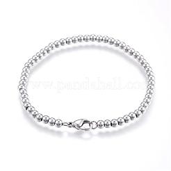 Pulseras de cuentas de acero inoxidable 304 resistentes al deslustre&nbsp;BJEW-G544-34P
