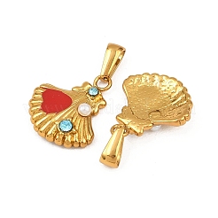 Подвески из нержавеющей стали 304 со стразами&nbsp;STAS-P438-02G