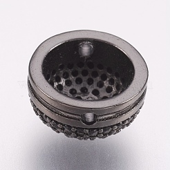 Umweltfreundliche Zirkonoxidperlen aus Messing mit Mikropflaster&nbsp;ZIRC-F083-075B-02-RS