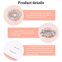 Украшение для обуви из хрусталя и горного хрусталя из сплава&nbsp;DIY-FG0003-75