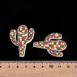 Акриловые подвески в клетку тартан с принтом&nbsp;OACR-T028-04A