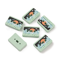 Retro-Cabochons aus undurchsichtigem Harz&nbsp;FIND-CJC0004-25A