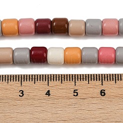 Выпечка окрашенные стеклянные бусины пряди&nbsp;LAMP-S070-06B