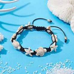 Браслет из синтетической бирюзы&nbsp;X-BJEW-TA00388-02