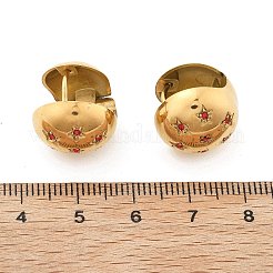 Серьги-кольца из нержавеющей стали 304 со стразами&nbsp;EJEW-M041-01G-05