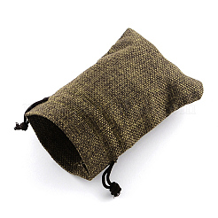 Sacs en polyester imitation toile de jute sacs à cordon&nbsp;X-ABAG-R005-9x7-05