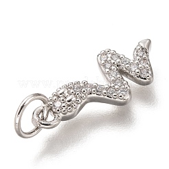 Латунные микропаве прозрачные подвески с фианитом&nbsp;ZIRC-C020-37P