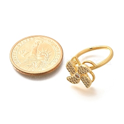 Bague rotative à fleurs pour femme&nbsp;RJEW-U035-01G-07