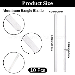 10 ébauche de bracelet en aluminium&nbsp;MAK-BBC0001-34
