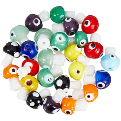 36 stücke 9 farben handgemachte böse auge Bunte Malerei perlen&nbsp;LAMP-PA0001-59