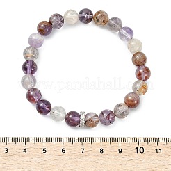 Pulseras elásticas de cuentas de cuarzo rutilado natural para mujeres y hombres&nbsp;BJEW-JB14038