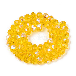 Стеклянные бусины с гальваническим покрытием &nbsp;EGLA-A034-T10mm-L30