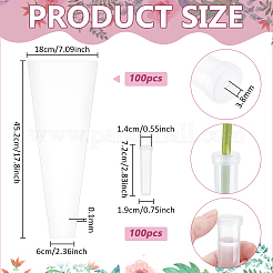 100 шт. пластиковые пакеты для букетов цветов&nbsp;AJEW-FG0005-24