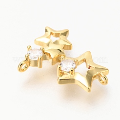 Подвесное звено из латуни с прозрачным кубическим цирконием&nbsp;ZIRC-O036-23G