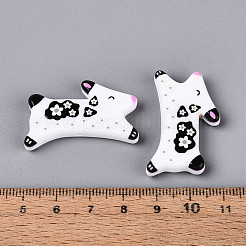 Печатные непрозрачные бусины из смолы&nbsp;RESI-N043-05