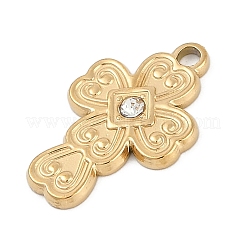 Подвески из нержавеющей стали 304 со стразами&nbsp;STAS-I325-029G