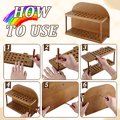 Деревянная подставка для ручек&nbsp;ODIS-WH0025-240