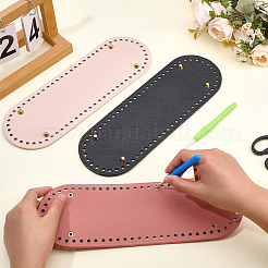 3 шт. 3 цвета овальные сумки из искусственной кожи для вязания крючком&nbsp;AJEW-CL0001-77