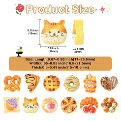 60 шт. 12 стиля непрозрачных кабошонов из зернистого камня&nbsp;RESI-CJ0004-75