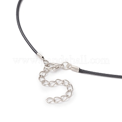 2 шт. 2 стиля гальванизированных стеклянных бусин темно-голубого цвета с подвеской в виде рождественской елки и звезды из сплава на черном вощеном хлопковом шнуре&nbsp;NJEW-MZ00123