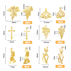 48шт 6 латунные подвески&nbsp;KK-FH0005-49
