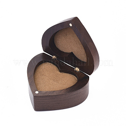 Scatole porta anelli portatili in legno di noce&nbsp;OBOX-WH0004-12A