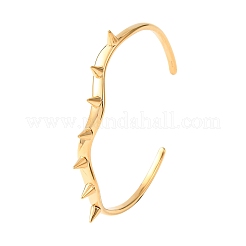 Женские браслеты-манжеты с шипами и конусами из нержавеющей стали 304&nbsp;BJEW-B165-01G