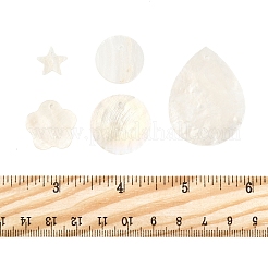 56 шт. 5 стиля подвески из натуральной ракушки капиз&nbsp;SHEL-FS0001-08