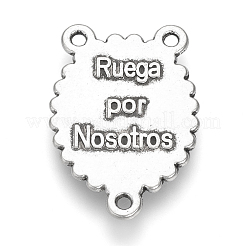 Configuración del conector cabochon de aleación de estilo tibetano&nbsp;TIBE-Q075-21AS-LF