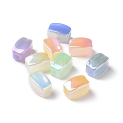 Placage uv lumineux perles acryliques irisées arc-en-ciel&nbsp;OACR-P016-05