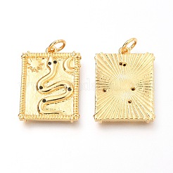 Ciondoli in ottone zirconi chiari micro pavé&nbsp;ZIRC-O036-20G