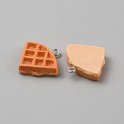 10pcs pendentifs en résine opaque&nbsp;CRES-WH0017-06J-P