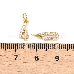 Pendenti in zirconi cubici trasparenti in micro pavè di ottone&nbsp;KK-I478-01G