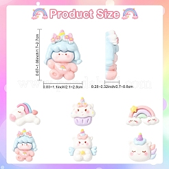 Кабошоны из непрозрачной смолы&nbsp;CRES-YW0002-72