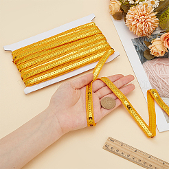 Блестящие кружевные ленты из полиэстера&nbsp;OCOR-WH0090-67C