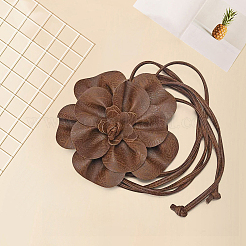 Cinture avvolgenti in pelle PU con fiori per donna&nbsp;AJEW-WH20816-058D
