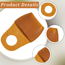 2 шт. 2-цветная защита большого пальца из коровьей кожи для резьбы по дереву&nbsp;AJEW-CL0001-53