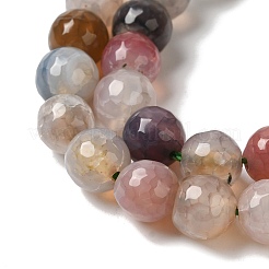 Окрашенные и нагретые нити натуральных агатовых бус с жилами дракона&nbsp;G-P539-A01-12