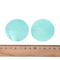 Окрашенные распылением натуральные подвески с соединителем оболочки Capiz&nbsp;SSHEL-N039-03-01D