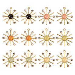 24 шт. 6-цветные стеклянные подвески с имитацией кошачьего глаза&nbsp;FIND-TA0002-83