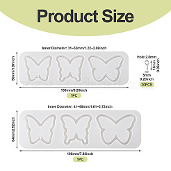 2 Stück 2 Stile DIY Schmetterling Treibsand Silikonformen&nbsp;DIY-TA0009-80