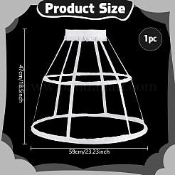 Юбка из полиэстера и пластиковой проволоки с обручем для свадебного платья бальное платье&nbsp;DIY-WH0504-799A