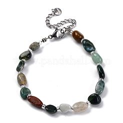 Braccialetti di perline di agata indiana naturale per le donne&nbsp;G-P563-07P-20