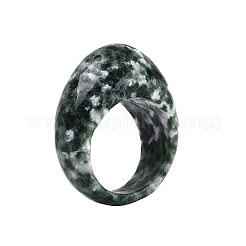 Fingerringe aus natürlichem grünem Jaspis für Damen und Herren&nbsp;G-Q601-19B