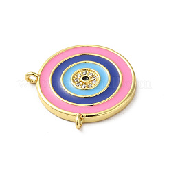 Реечное напыление латунь паве кубический цирконий эмаль 2-петля подвески&nbsp;KK-O142-11G