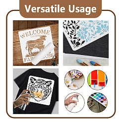 4 pz 4 stili pet scava fuori disegno pittura stencil&nbsp;DIY-WH0669-006