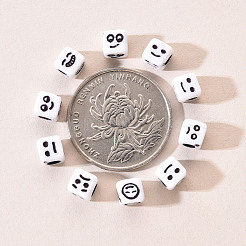 Поделки белые акриловые бусины&nbsp;MACR-YW0001-13